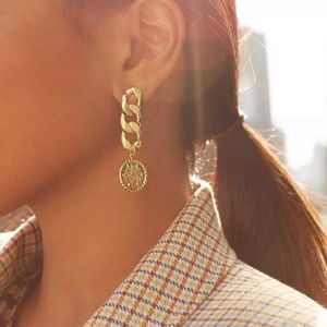 Gold Chain Drop Earrings
